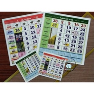 Inlay Calendar 2022 [BIG] WITH SCHOOL HOLIDAYS ( Calendar Only) | Wall Horse / Islamic 2022 BESAR-RE