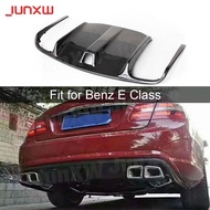 Carbon Fiber Rear Bumper Lip with Exhuast Tips For Benz E Class W207 C207 Coupe E260 E300 E350 Sport