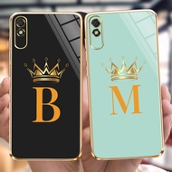 Letters Alphabet Plating Case Xiaomi Redmi 9A Luxury Character Pattern Silicone Cover Xiomi Redmi 9A