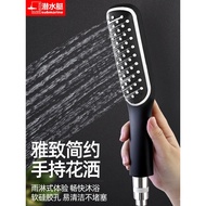 Submarine Black Shower Head Bathroom Water Heater Handheld Shower Head Gold Shower Set for Home Use