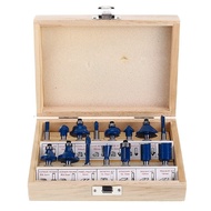 15Pcs 1/4 Inches Router Bit Set Electric Wood Trimmer Bit Wood Working Milling Cutter Bit Wood Route