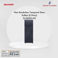 Sharp SJ-326XG-MS New Borderless Tempered Glass Kulkas [2 Pintu] IJM