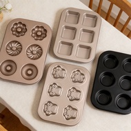 Nonstick 6-Cavity Donut Baking Pan10.4x 7.3, Steel Doughnut Tray with Adorable Cat Paw Molds, Multip