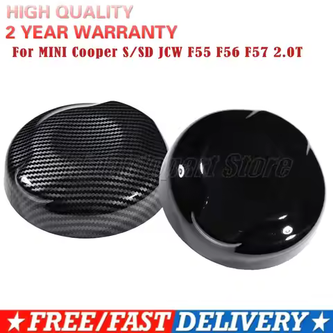 Black Carbon Fiber Pattern Car Fuel Tank Cap Cover For MINI Cooper S/SD JCW F55 F56 F57 2.0T