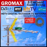 Antena TV Digital Luar UHF MYTV 15M Kabel  (Antena TV Digital / Outdoor Digital Antenna for DVB-T2)