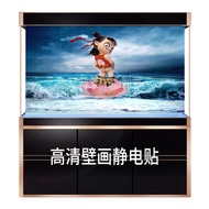 Fish Tank Background Sticker Nezha Ao Bing Dragon Fish Tank Series 3D 3D Wallpaper Self-Adhesive Wat