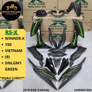(STICKER TANAM/AIRBRUSH) RAPIDO COVER SET HONDA RSX RS-X WINNER-X 150 VIETNAM (9) DNLGM1 GREEN (HIJA