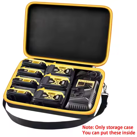 Extra Large Battery Storage Holder Case for DEWALT 20V/ 60V MAX XR Battery &Charger, Tool Batteries