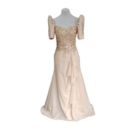 Premium Modern Mother Filipiniana dress Serpentina cut high multi chiffon with corded lace patching