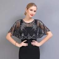 Women's Sequin Mesh Bolero Jacket - Elegant Evening Wedding Wear