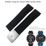 [Leather watchband branch]21mm Rubber Silicone Watch Strap Black White Orange WaterproofSports Watch Bands for Tissot T048 T Race T Sports Bracelets