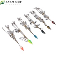 MIOSHOP 6PCS Alabama Umbrella Rigs, Stainless Steel 5 Arms Umbrella Fishing Rig, Simulated Wtih 8 Bl