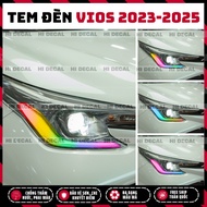 Vios 2023 2024 2025 light sticker, decorative Vios light decal, durable, waterproof