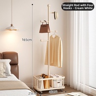 ZIZHU | Bedside Cabinet Alternative Movable Clothes Rack for Small Spaces
