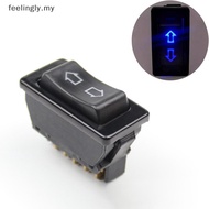 [T&B May] Universal Direct Current 12V 20A Auto Car Power Window Switch 5 Pins(Blue) {my}