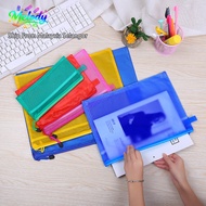 1PC A4/A5/A6 Zipper Bag Waterproof file bag Frosted file bag Storage bag Student pen bag Large capac