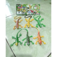 6-piece reptile forest gecko toy