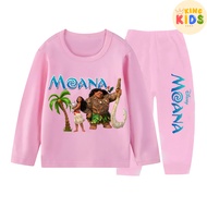 Piyama baju tidur lengan panjang anak laki-laki dan perempuan ukuran 1-10 tahun motif MOANA