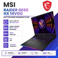 Gaming Laptop MSI Raider GE68 HX 14VGG | i9 14th Gen | 32GB RAM |GB RTX 4070 | 1TB SSD | 2 Years War