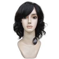 WIG RAMBUT ASLI HUMAN HAIR ELLA SEBAHU CURLY HHAIMEE1B BLACK