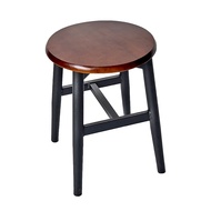 [特價]JP Kagu 台灣製復古風實木圓形餐椅-柚木色
