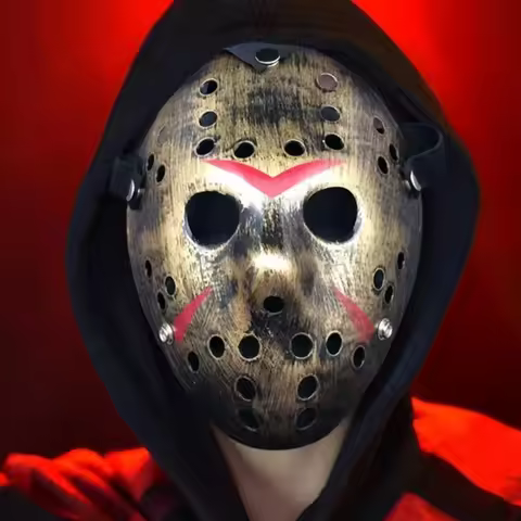 Vintage Silver Color New Halloween Cosplay Hockey Mask Jason Voorhees Friday Friday The13th Scary Ma