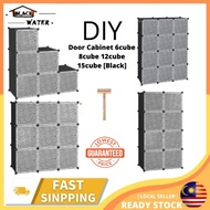 White Door Cabinet 6Cube 8cube 9cube 12cube 15cube DIY Black Stripes Wardrobe Plastik Transparent/st