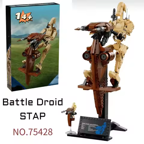 In Stock 1088pcs Battle Droid With STAP 75428 Alien Robot Wars Building Block Assemble Model Bricks 