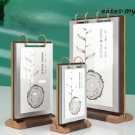 EATES Ads Display Stand, Multi page Wooden Holder Menu Card Holder, Multipurpose Label Holder Acryli