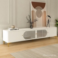 【In stock】TV Cabinet European Floor White TV Cabinet Console Living Room Coffee Table Storage Cabinet LBVM
