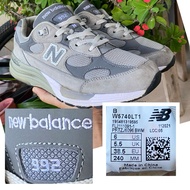 New Balance Sneakers Model 992 Gray 24 cm. NB M992GR