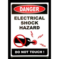 DANGER ELECTRICAL SHOCK HAZARD DO NOT TOUCH SIGN/SIGNAGE | 148mm x 210mm | WARNING SIGN & NOTICE SIG