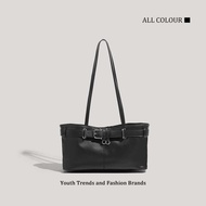 Korean Blogger Same Style Shoulder Bag Retro Motorcycle Bag Fashion Commuter Large Capacity Bag