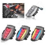 SHARK POWER RGB RUNNING LIGHT LED TAIL LAMP R15 R15M 7 MODE RUNNING WITH BUTTON AND SIGNAL LAMPU BEL