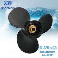 BoatMan® 10 3/8x13 Propeller for Mercury Outboard Motor 9.9HP 18HP 25HP 10 Tooth Spline 48-19640A40 
