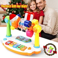 Baby Piano Toys Kids Rotating Music Piano Keyboard with Light Sound, Musical Toy