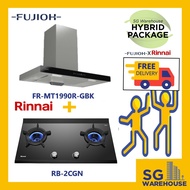 FR-MT1990R-GBK/ RB-2CGN FUJIOH CHIMNEY HOOD RINNAI CERAN GLASS HOB