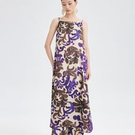 【印花】新中式復古中國風 真絲吊帶連衣裙