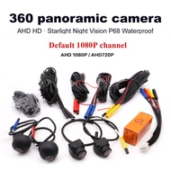 360 Vehicle Camera Panoramic Surround View 1080P AHD Right+Left+Front+Rear View Camera System For 360° Panoramic Camera System Car Player