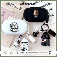 Bose QuietComfort Earbuds Case Cartoon Star Wars Black Samurai Keychain Pendant Bose Sport Earbuds Bluetooth Headset Case Cover Silicone Soft Shell Bose QuietComfort Earbuds Cartoon Shell Black Cover