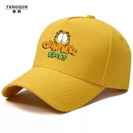 Garfield Cartoon Printed Fashionable Men's and Women's Baseball Caps Adjustable Big Head Circumferen