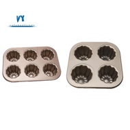 Canele Mold Cake Pan, Non-Stick Canele Baking Pan for Oven Carbon Steel Caneles Mold Bakeware Tool