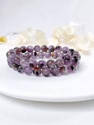 紫黑天鵝羽毛極光手串||極光23/水晶/手串/手鍊