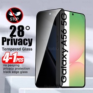 4-1Pcs Privacy Tempered Glass For Samsung Galaxy A56 5G Anti-peep Screen Protector Film Samsung A16 