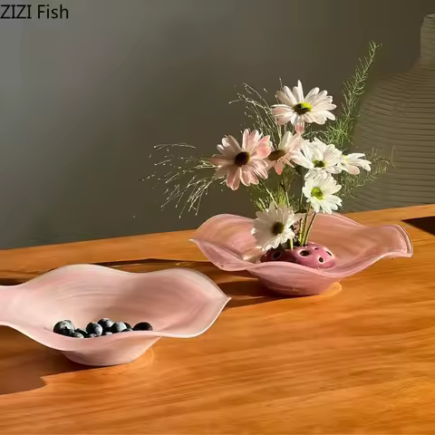 Transparent Gradient Glass Flower Pots Kenzen Table Decoration Flowers Arrangement Handicrafts Flora