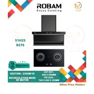 ROBAM 2200m³/h DC MOTOR COOKER HOOD 51H2S COMBO PACKAGE WITH BUILT-IN GAS HOB B272 | B276
