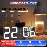 LED Digital Clock 3D Wall Clock Alarm Clock Desk Temperature Night Mode Home Office
