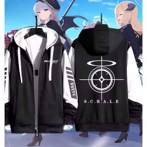 Anime Blue Archive 3D Print Zip Up Women/Men Hoodie Sweatshirt Streetwear Hip Hop Cosplay Zipper Hoo