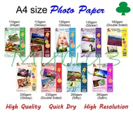 Photo Paper A3 A4 A6 Size Inkjet Paper Glossy Paper Sticker Paper 110 / 115 / 135 /160 / 200 / 220 /