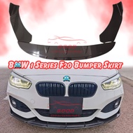 BMW 1 Series F20 Front Bumper Diffuser Lip Wrap Angle Splitters Black Carbon
